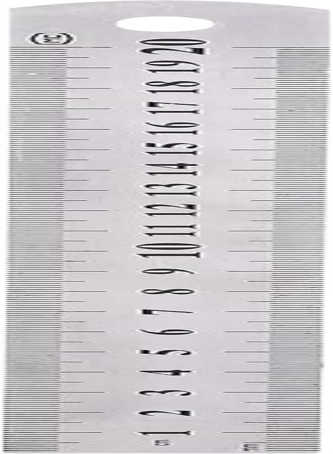 مسطرة معدنية مك 20 سم، فضية